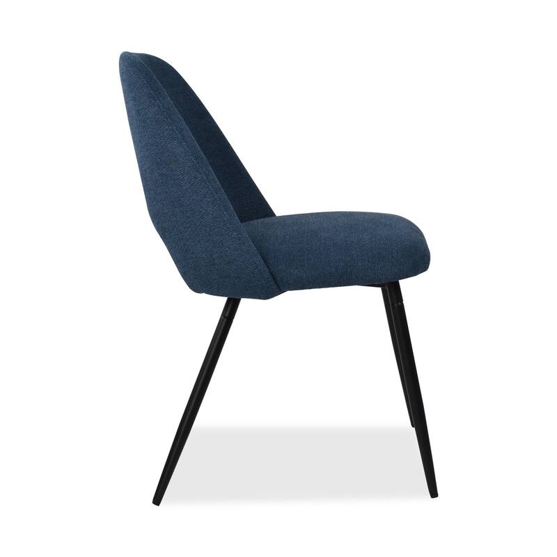 Upholstered Modern Dining Chair Cutout Back Kitchen Chairs(Set of 2)