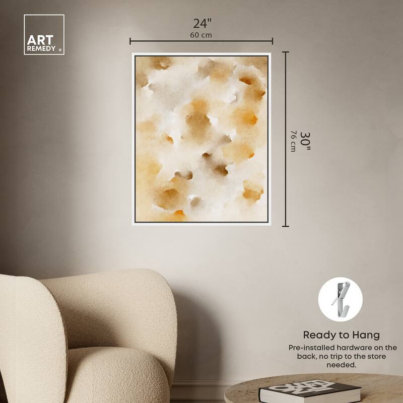 Art Remedy Pearls And Amber Framed Watercolor Boho Abstracts