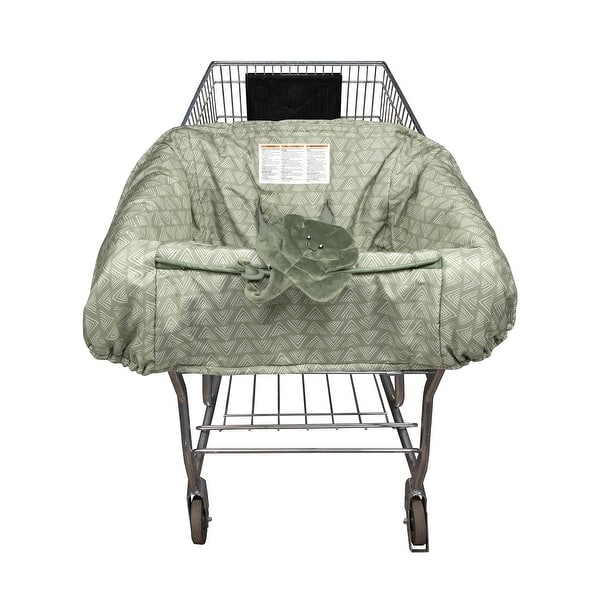 slide 2 of 5, Boppy Shopping Cart Cover, Happy Green Leaf - Happy Green Leaf Happy Green Leaf