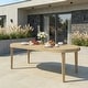 preview thumbnail 17 of 29, Christopher Knight Home - Solmere Outdoor Dining Table, Acacia Wood Frame with Slatted Oval Top & Non-Slip Foot Pads - 70.08" L