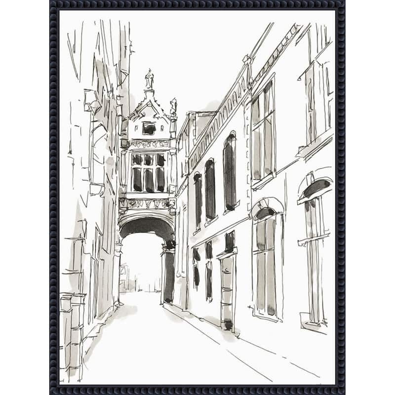 Pen and Ink Travel Studies No. 3 by Ethan Harper Framed Canvas Wall Art Print