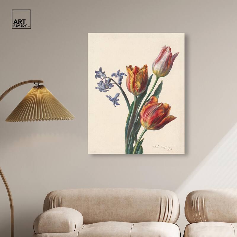 Tulips 1892 Canvas by Art Remedy, Gallery Wrapped