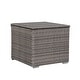 preview thumbnail 5 of 17, Outdoor Wicker Storage Box 90 Gallon Resin Deck Box