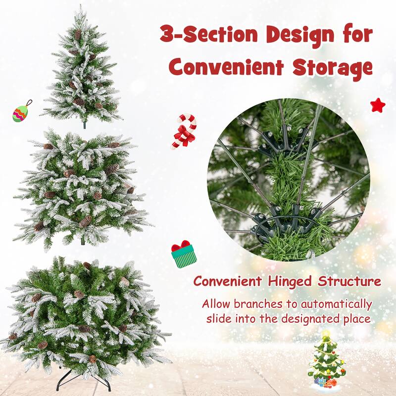 Gymax 6/7.5/9 ft Artificial Christmas Tree w/ 765/1135/1871 Branch - See Details