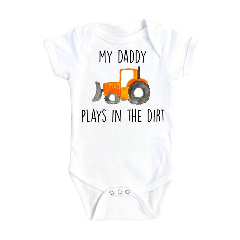 Construction Dirt - Baby Boy Girl Clothes Infant Bodysuit Funny Cute Newborn - Blue - 0-3M