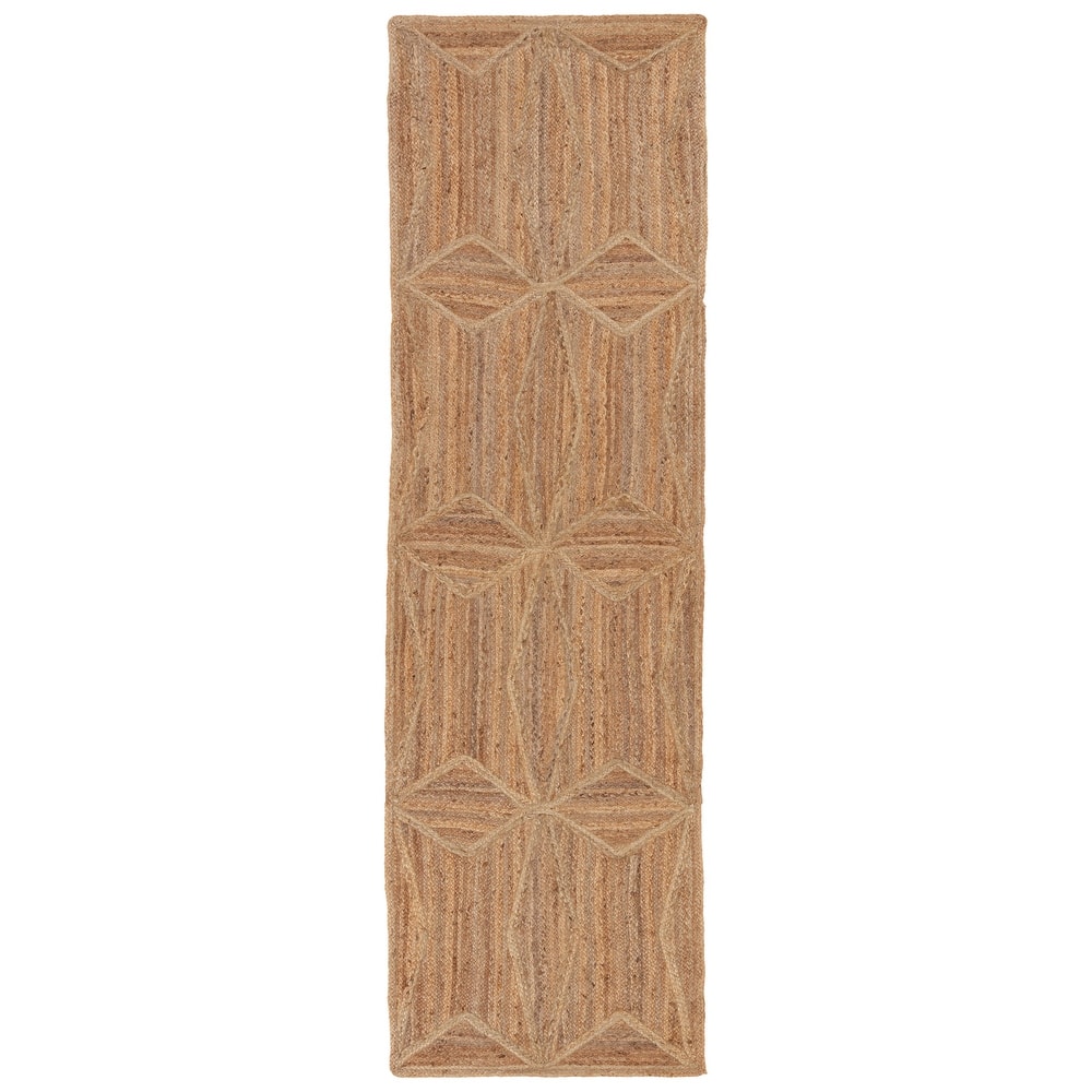 Bancroft Beige Natural Jute Geometric Area Rug