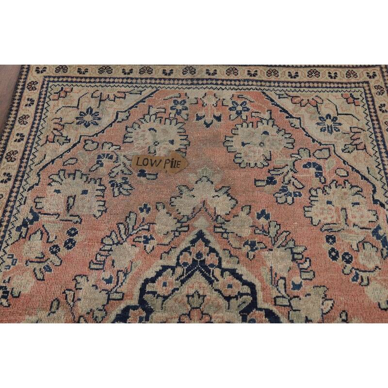 Antique Pink Mahal Persian Area Rug Handmade Wool Carpet - 4'0" x 6'6"