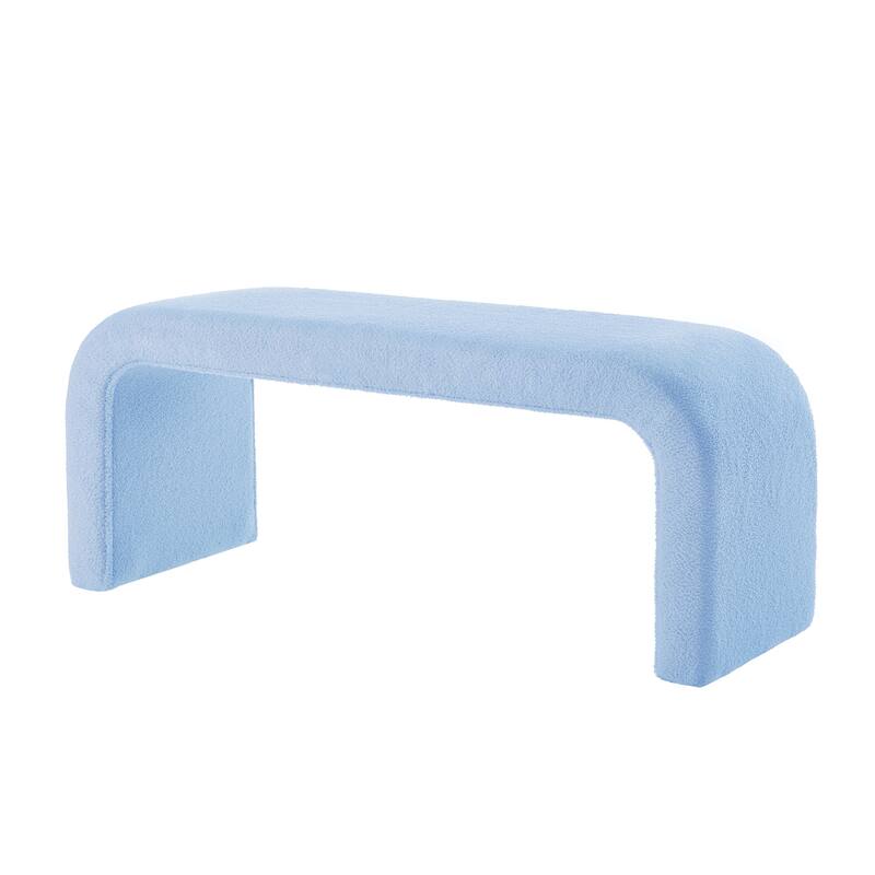Set of 3 U-Shaped Modern Bench Teddy Ottoman Bench