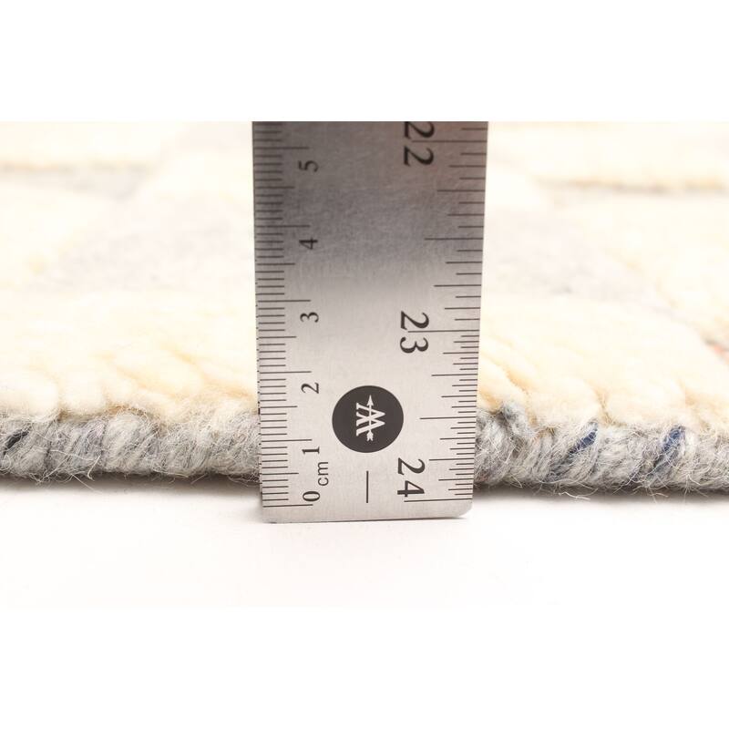 ECARPETGALLERY Hand-knotted Tangier Cream Wool Rug - 5'0 x 8'1