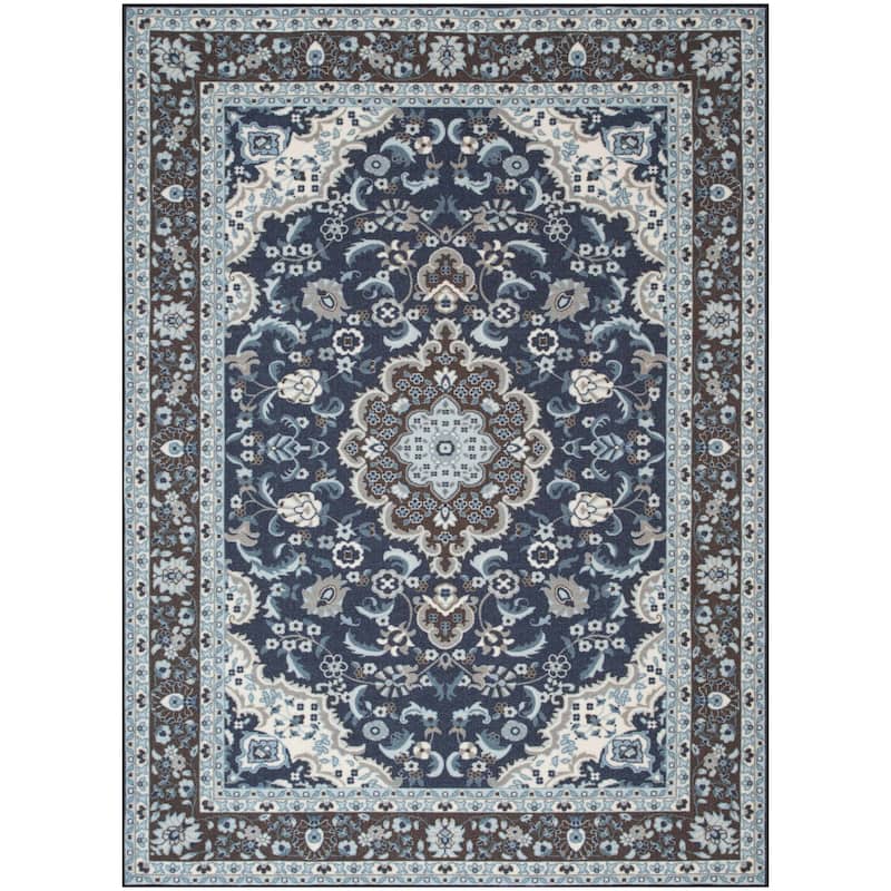Well Woven Kings Court Gene Traditional Medallion Persian Washable Rug