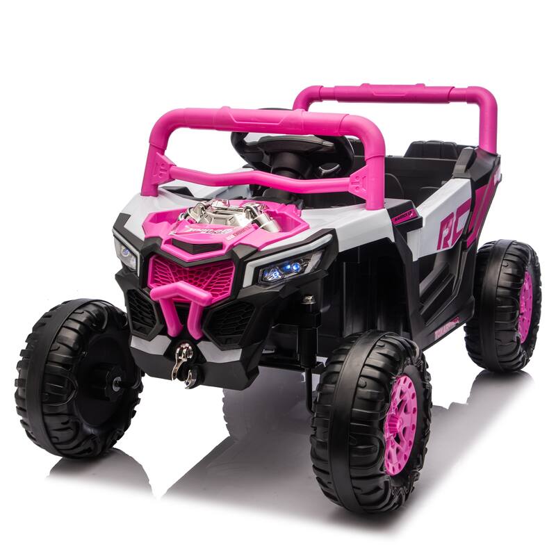 12V Kids Ride On Electric UTV W/2.4G Parents Control, Slow Start & Swing Function, Anti-Slip Wheels