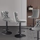 preview thumbnail 9 of 10, Velvet Adjustable Swivel Counter Height Barstools Set of 2