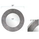 preview thumbnail 8 of 7, Allan Andrews Round Rustic Gray Metal Framed Wall & Accent Mirror - 30"D