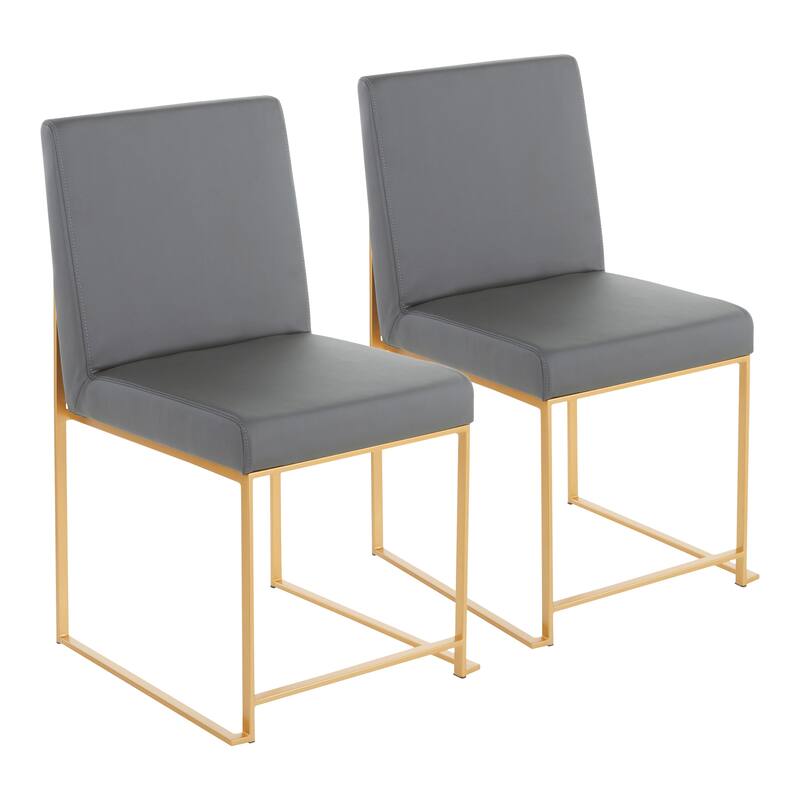 Silver Orchid Forrest Gold High Back Dining Chair - Set of 2