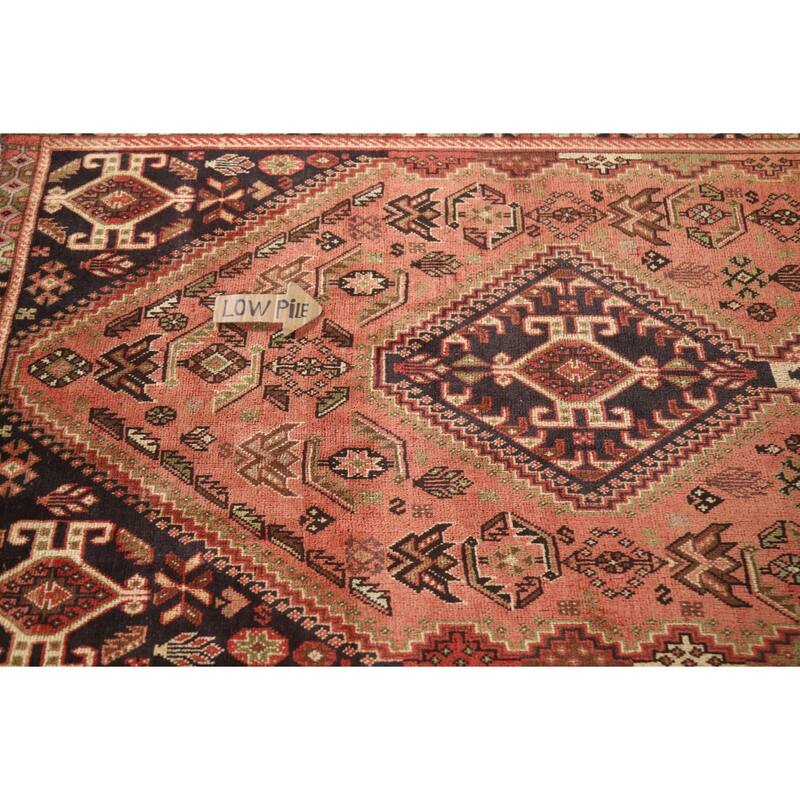 Tribal Shiraz Persian Vintage Runner Rug Handmade Wool Carpet - 3'5"x 9'7"