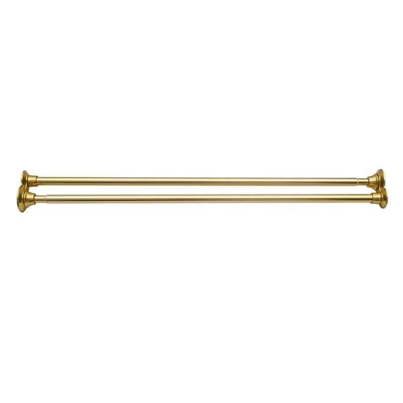 Utopia Alley 72-Inch Adjustable Rust-Proof Aluminum Double Shower Curtain Tension Rods, Includes Shower Liner and Shower Hooks