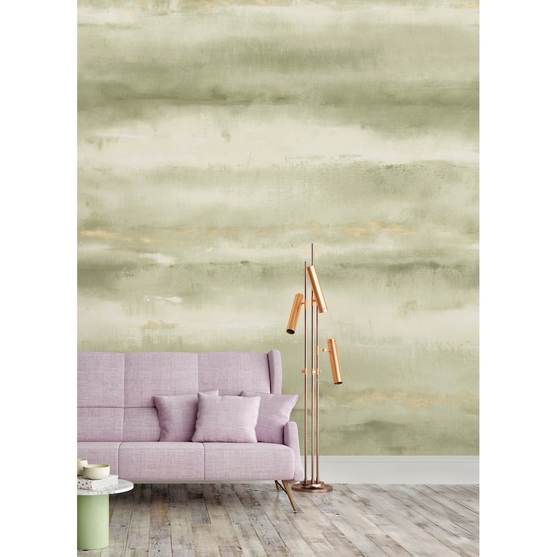 A-Street Prints Aveline Green Wall Mural