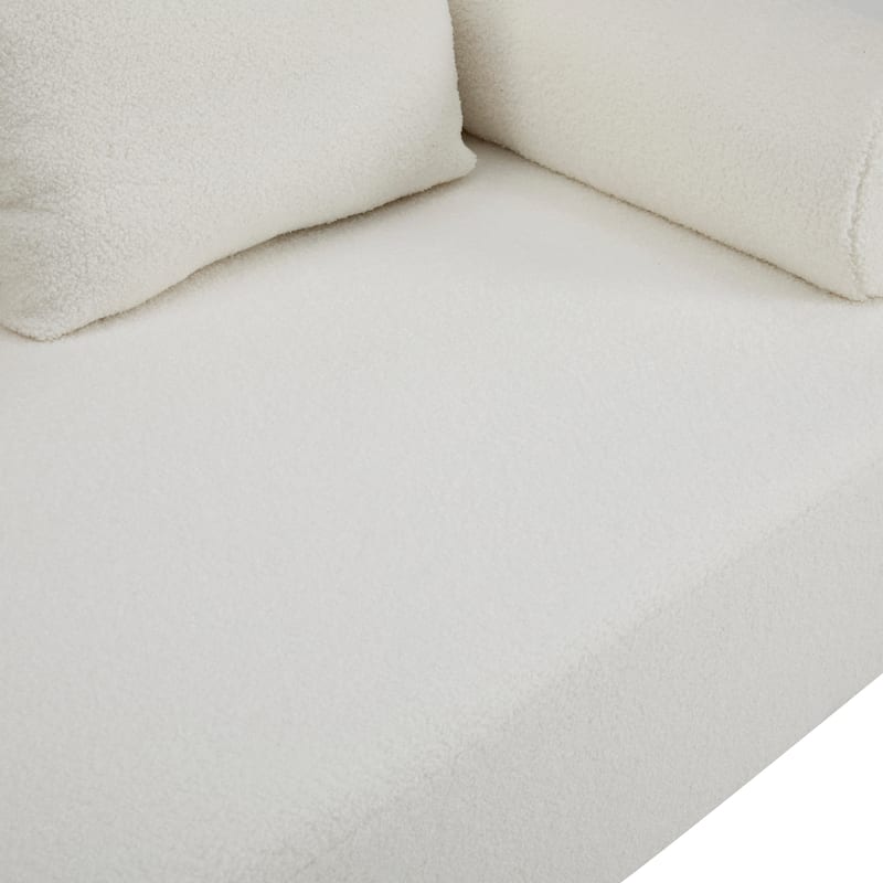 78" Modern 3-Seater Sofa Couch, Upholstered Sofa with Rolled Armrests & 3 Plush Pillows, Comfy Couch for Living Room, Bedroom