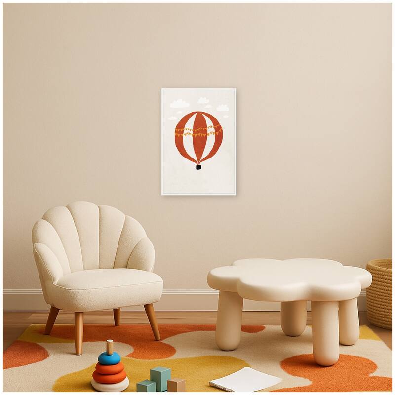 Kate and Laurel Hot Air Balloon II by July Art Prints Framed Canvas Wall Art Print