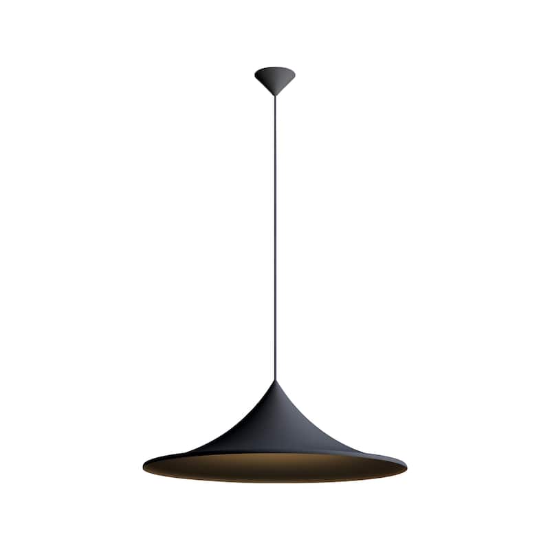 Golden Lighting Vistara 1-light 28in Pendant in Sand Black