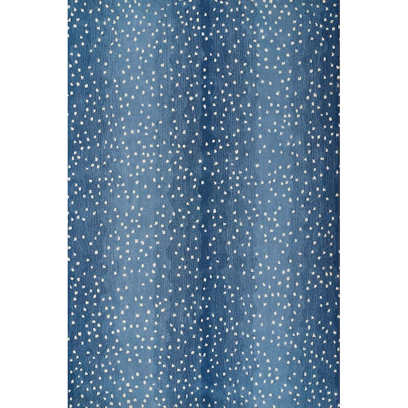 Erin Gates by Momeni Woodland Antelope Print Hand-tufted Wool Area Rug - 2' 6" x 8' - Denim - Runner