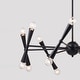 preview thumbnail 9 of 8, Drake Matte Black Mid-Century Modern 16 Light Chandelier Light Ceiling Fixture - 29-in W x 15.75-in H x 29-in D