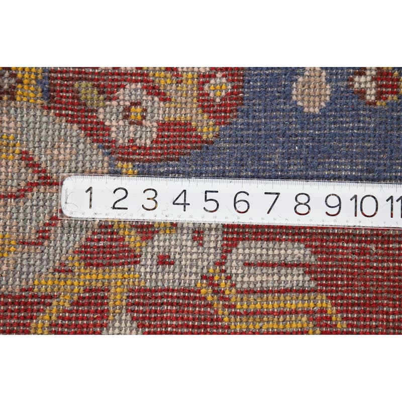 Hand Knotted Oriental 100% Wool Carpet Traditional Floral Navy Blue & Blues Art Deco Area Rug - 5' 11'' X 3' 11''