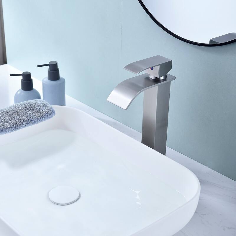 Single Hole Bathroom Vessel Sink Faucet - Brushed Nickel