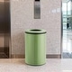 preview thumbnail 5 of 19, 10.6 Gal/40L Open Top Round Trash Can, Stainless Steel with Inner Bucket for Office, Kitchen, Bathroom, Green