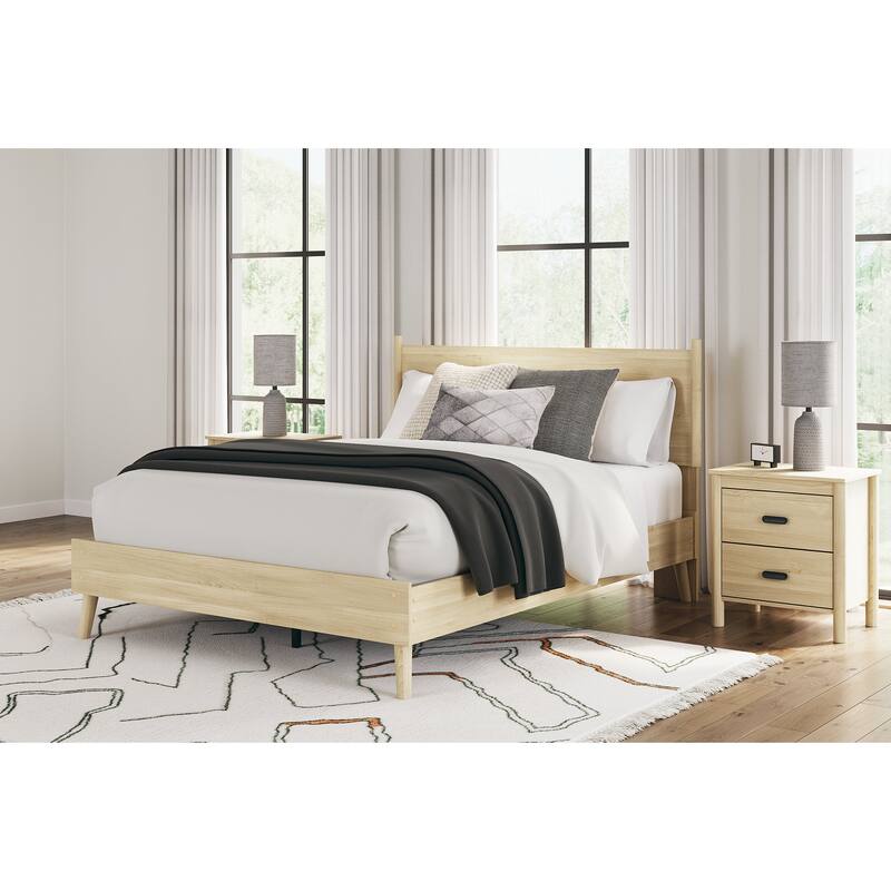 Signature Design by Ashley Cabinella Beige Platform Panel Bed - Queen