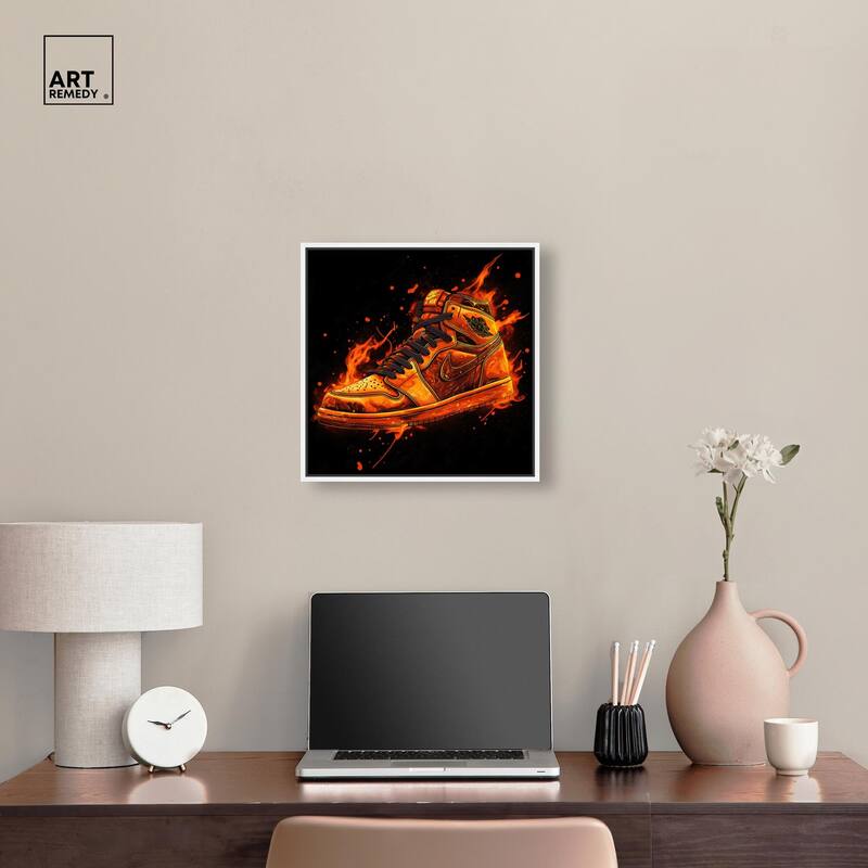 Jumpman on Fire I Canvas by Art Remedy