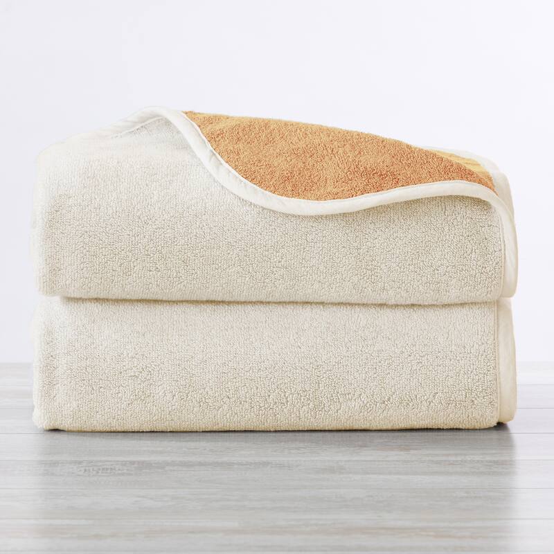 Luxurious Cotton Two-Toned Reversible Towel Set