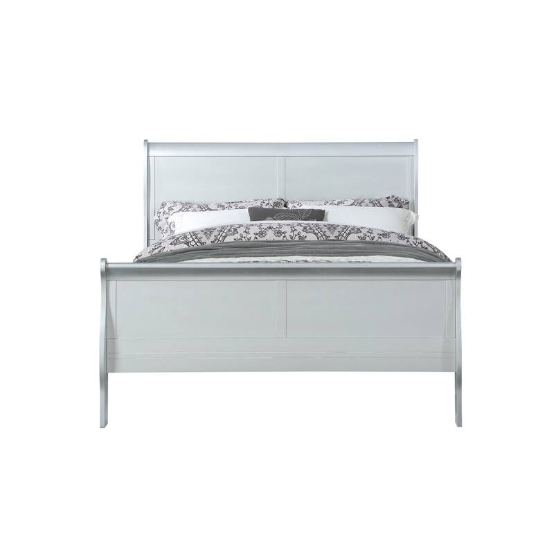 Transitional Solid Wood Bed with Strong Slats Support
