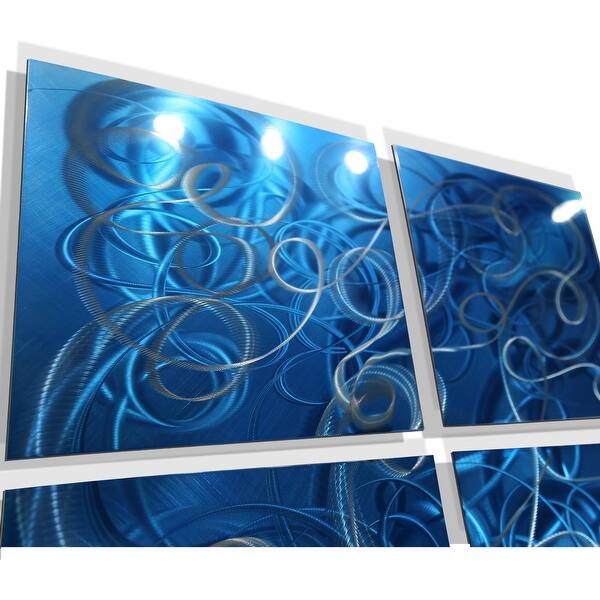 Shop Statements2000 Blue Metal Wall Art Modern Hanging Sculpture Decor By Jon Allen Blue Symphony Overstock 31141893