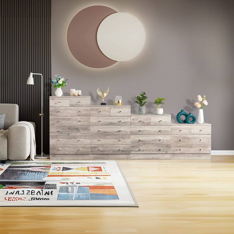 Modern Simple Dresser P2 Particle Board Storage for Bedroom, Living Room, or Home Office