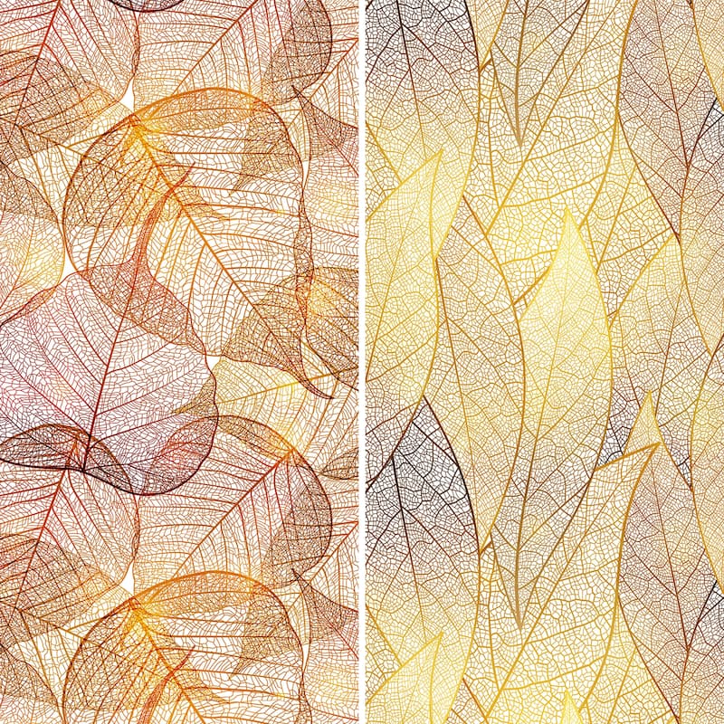 6 ft. Tall Double Sided Ethereal Leaves Canvas Room Divider