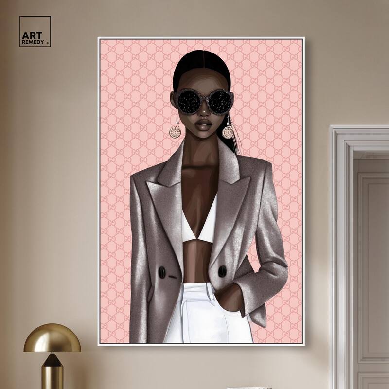 Cool Luxury Woman Canvas by Art Remedy