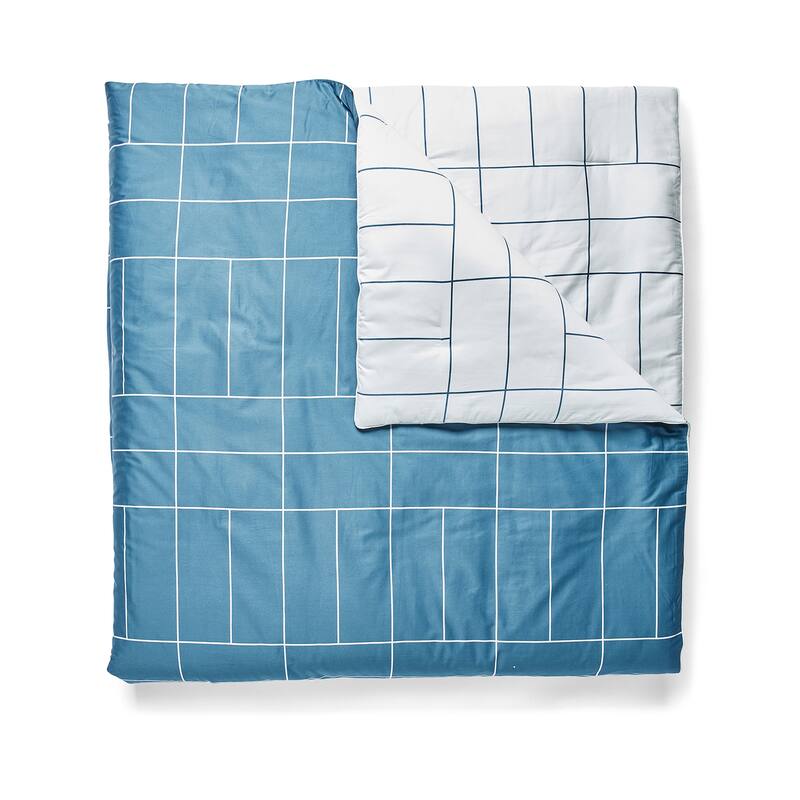 Lacoste Ashcombe Check Reversible 3-Piece Cotton Comforter Set