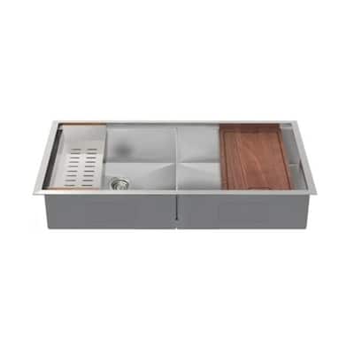 Swiss Madison Rivage 45" x 19" x 10" Undermount Kitchen Workstation