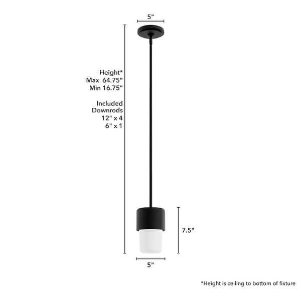 dimension image slide 5 of 8, Hunter Station Modern Minimalist Pendant - Mid-Century, Retro, Transitional