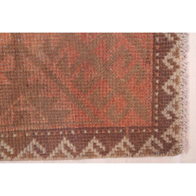 ECARPETGALLERY Hand-knotted Antalya Vintage Copper Wool Rug - 4'2 x 8'10