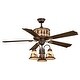 preview thumbnail 3 of 9, Vaxcel Lighting Yosemite 56" 5 Blade Indoor Ceiling Fan - Remote