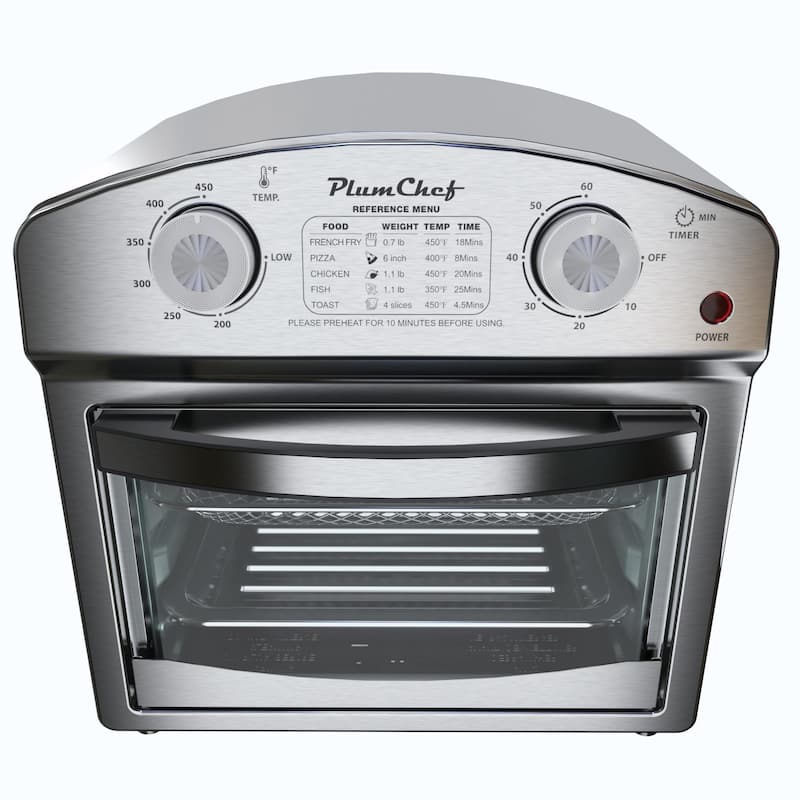 12.5 Quart 7-in-1 Convection Toaster Oven, 1500W, Stainless Steel, with 5 Pre-Set Menus