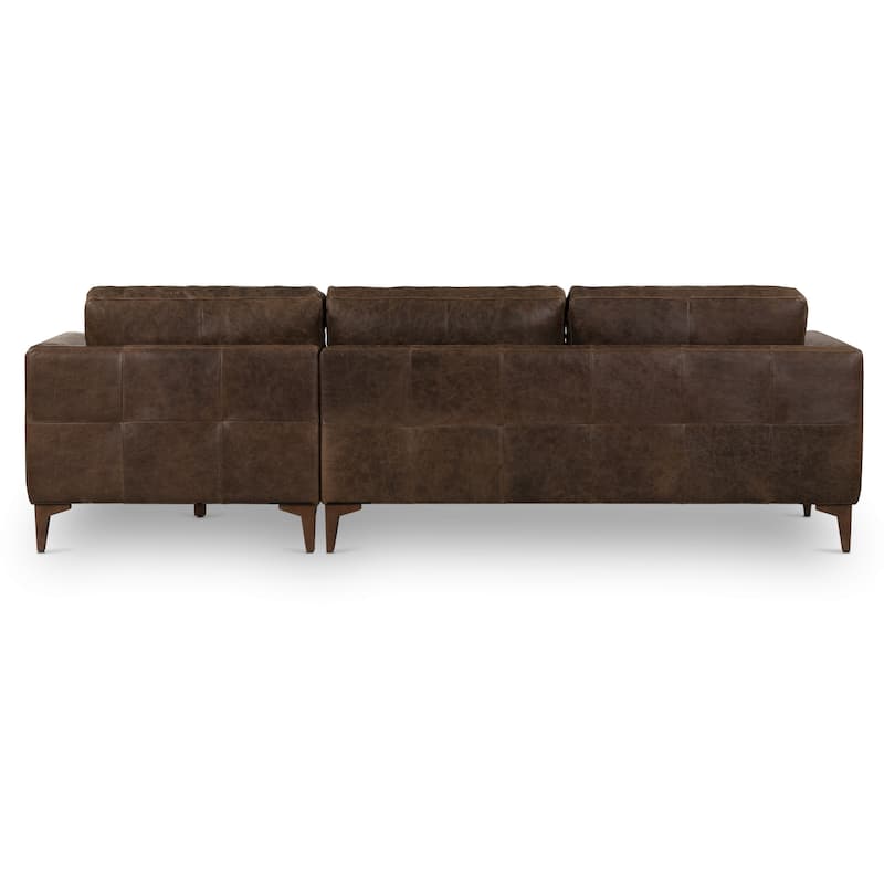 Poly & Bark Calle 114" Right-Facing Sectional - Full Grain Genuine Italian Leather