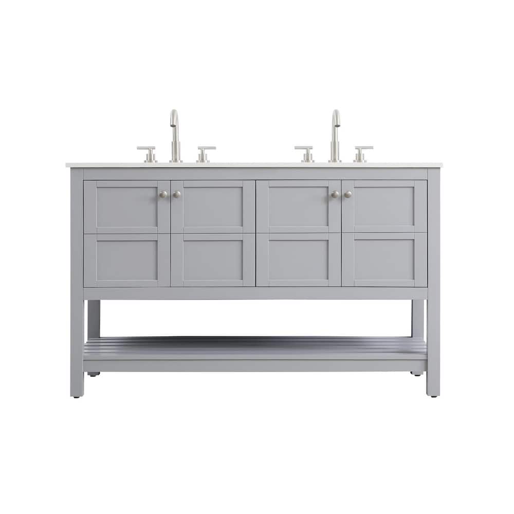 Elegant Lighting VF16454D Theo 54" Free Standing Double Basin Vanity