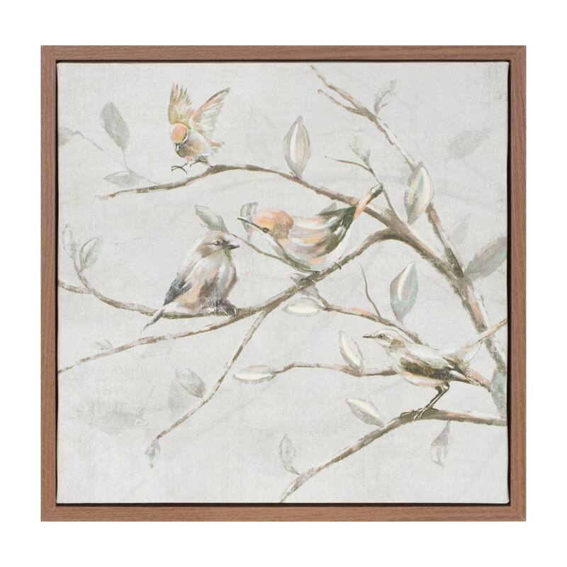 Framed Birds on Branches Canvas Art (Set of 2)