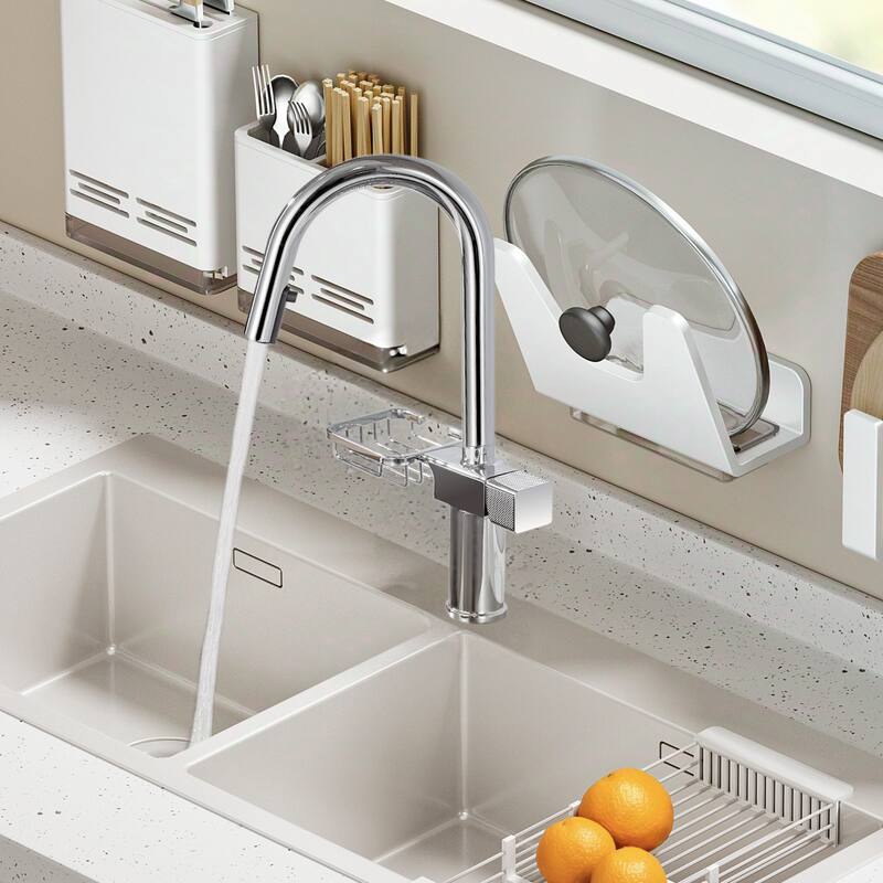 Modern Single Hole Stainless Steel High Arc Pull-Down Kitchen Faucet