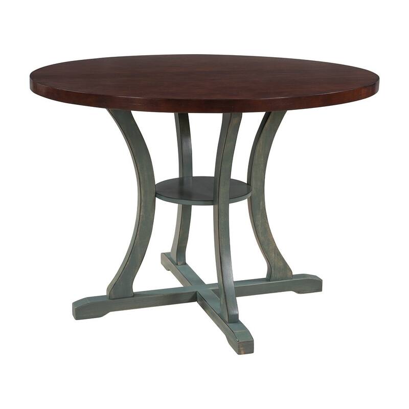 5 PCS Round Dining Table Set for 4 with Fabric Chairs