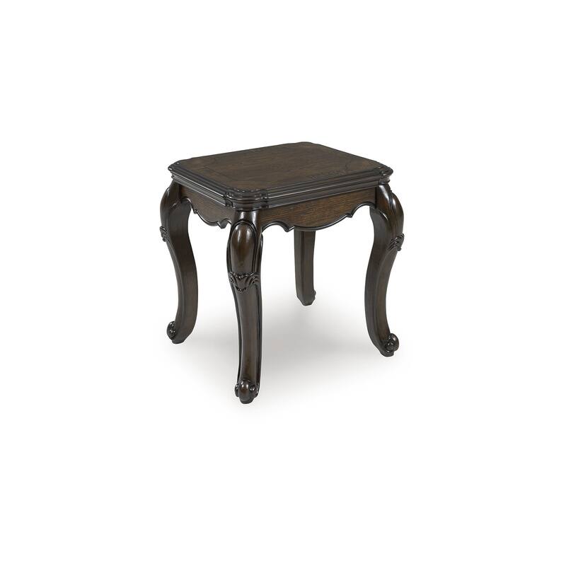 Signature Design by Ashley Maylee Dark Brown End Table - 25" W x 23" D x 24" H