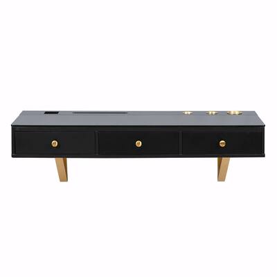 47" Floating Shelf with Drawer: Stylish Wall-Mounted Vanity Table